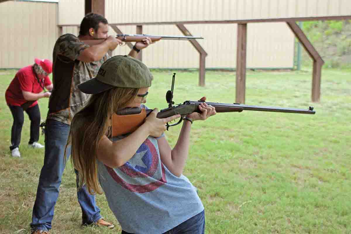 Heather Kirkland showing her offhand form.